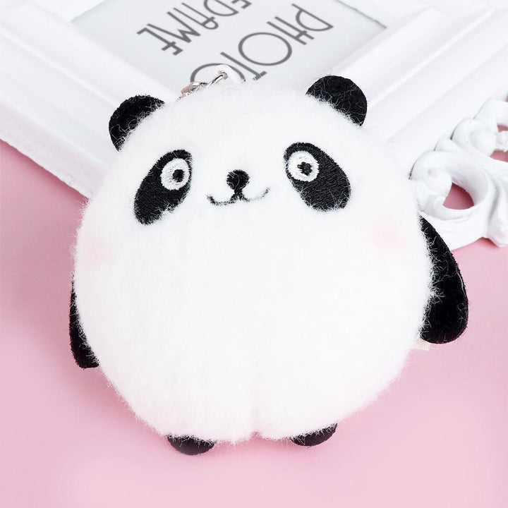 Fluffy Panda Keychain