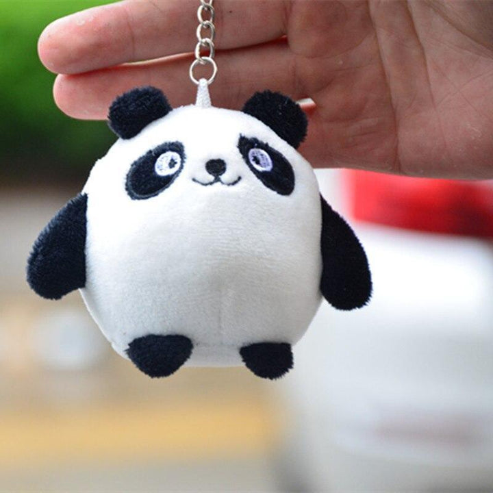 Fluffy Panda Keychain