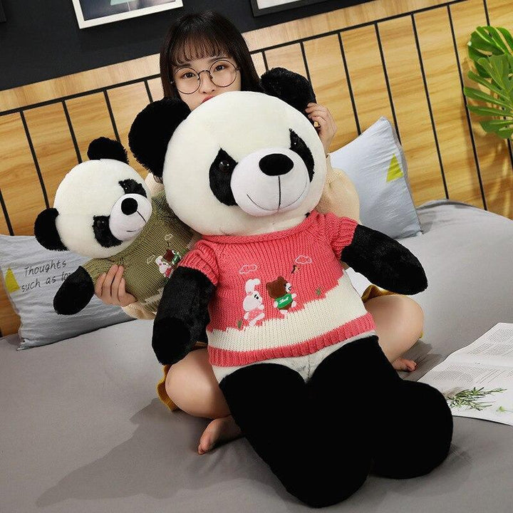 Giant Panda Plush Christmas Sweater