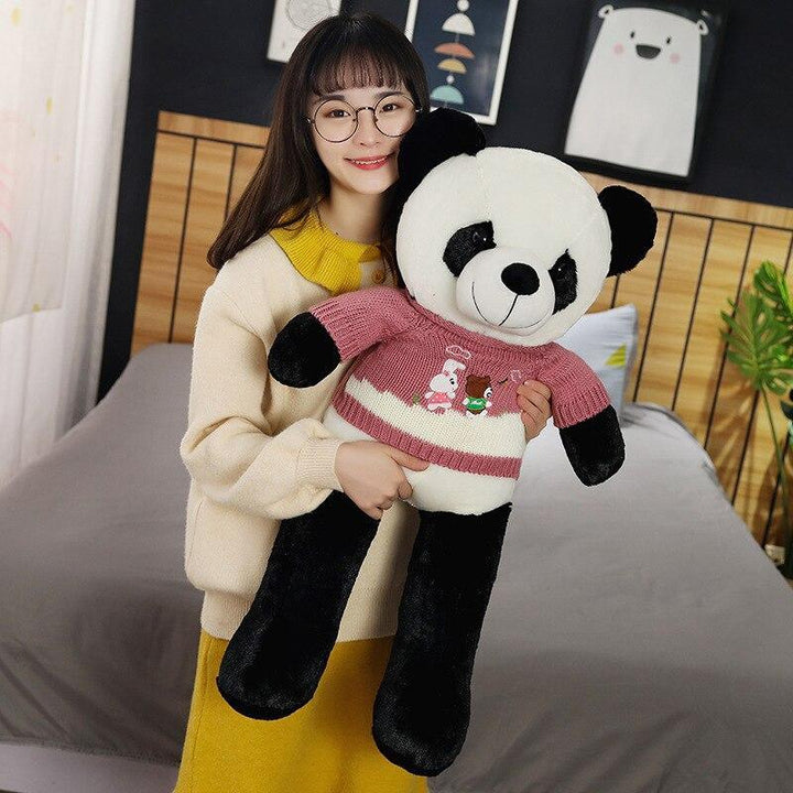 Giant Panda Plush Christmas Sweater