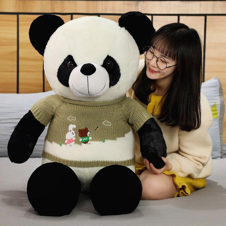 Giant Panda Plush Christmas Sweater