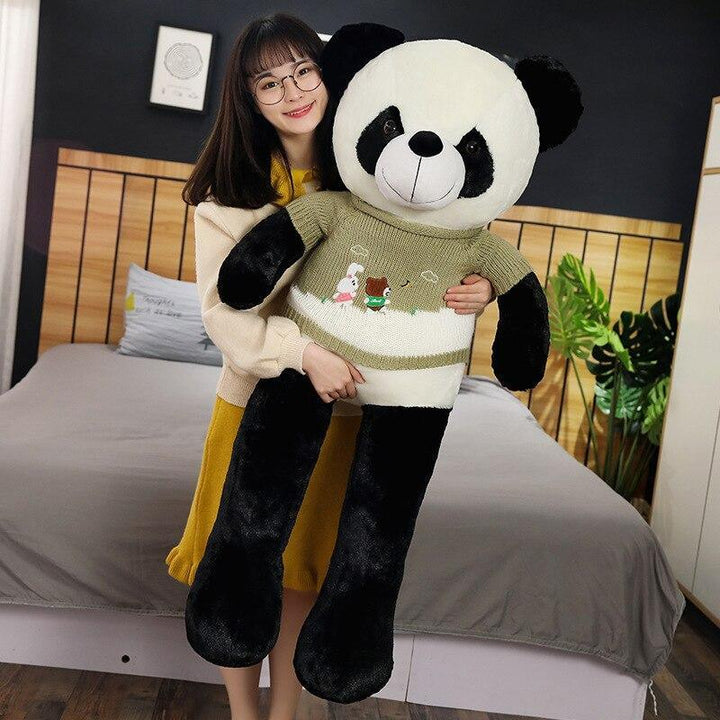 Giant Panda Plush Christmas Sweater