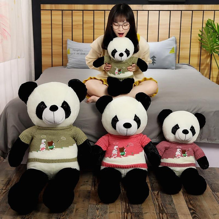 Giant Panda Plush Christmas Sweater