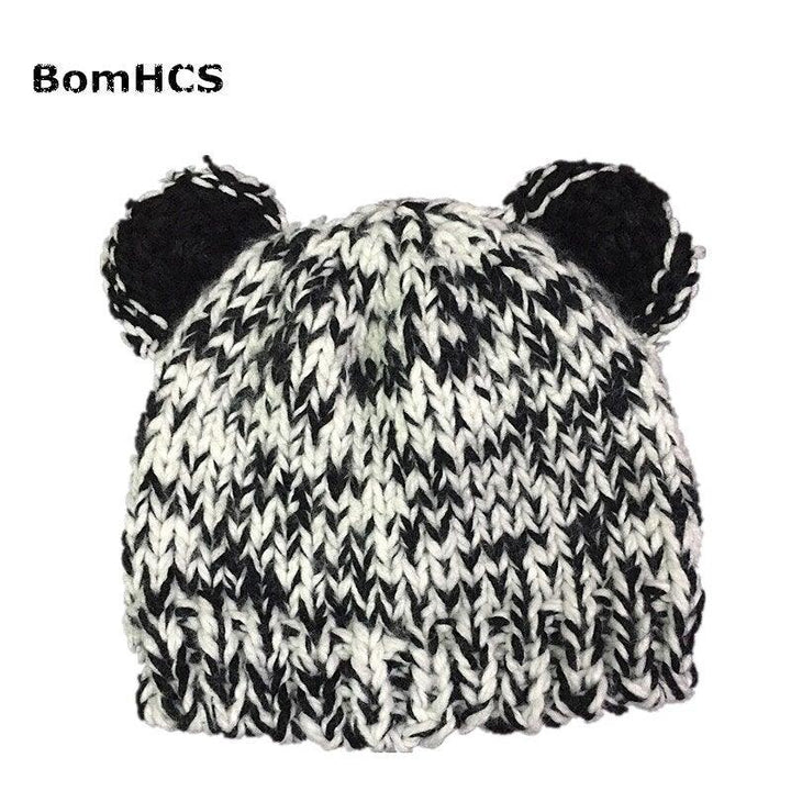 Panda Beanie Women Knitted