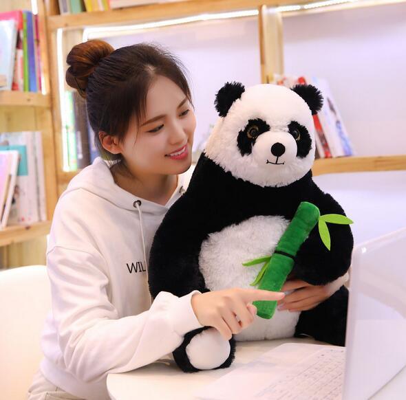 Panda Big Plush with a Bamboo