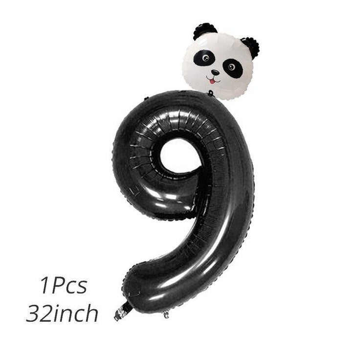 Panda Birthday Balloon with age number