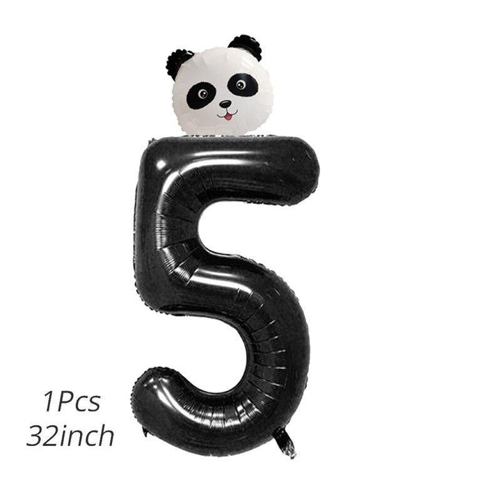 Panda Birthday Balloon with age number