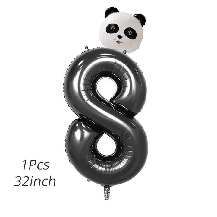 Panda Birthday Balloon with age number