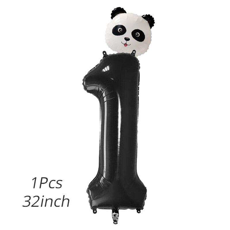 Panda Birthday Balloon with age number