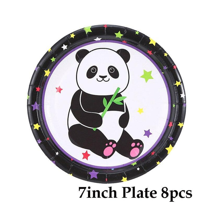 Panda Birthday Decorations Banner Stars