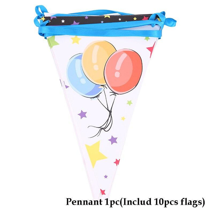 Panda Birthday Decorations Banner Stars