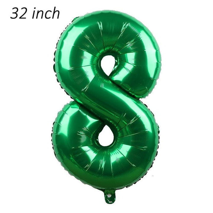 Panda Birthday Decorations Green Numbers