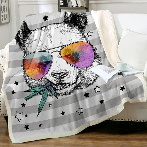 Panda Blanket Big Glasses