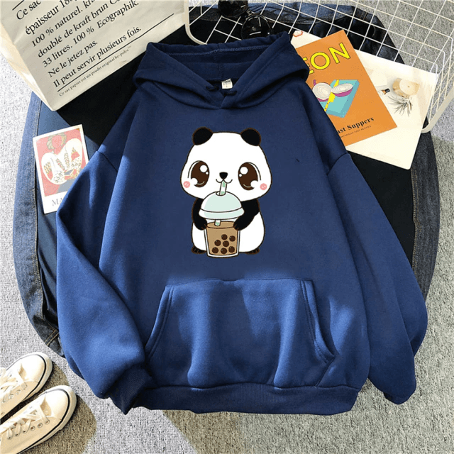 Panda Blue Hoodie