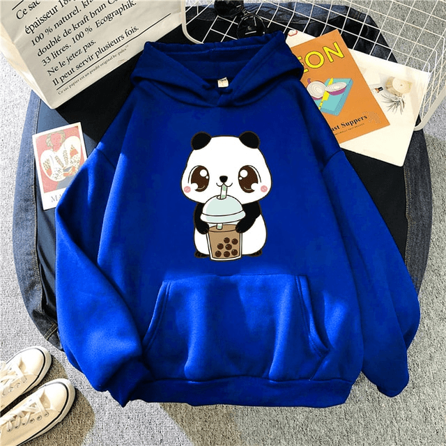 Panda Blue Hoodie