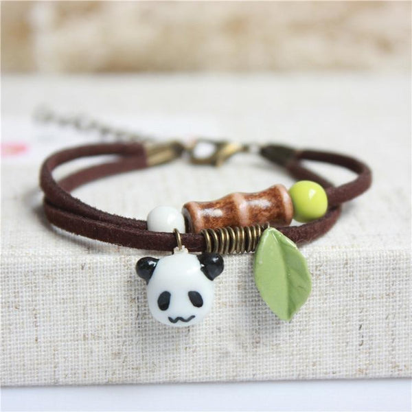 Panda Charm Bracelet Ceramic Stone