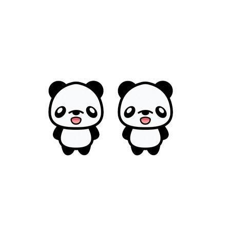 Panda Earrings Kawaii