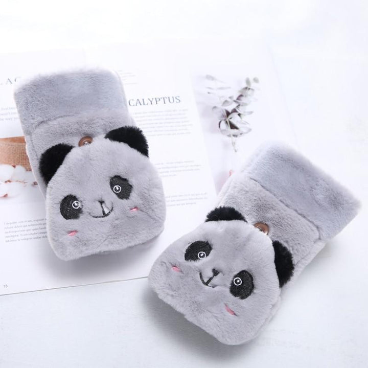 Panda Fingerless Gloves