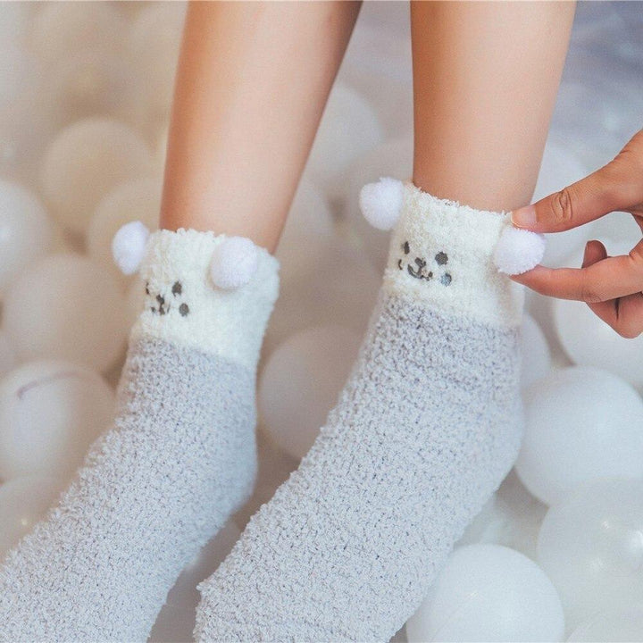 Panda Fuzzy Socks