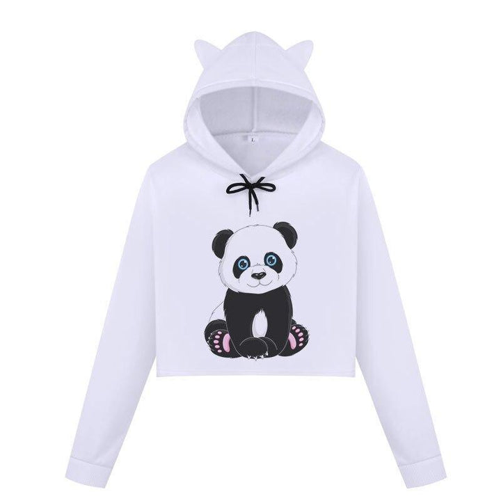 Panda Hoodie Crop Top - PANDATOY