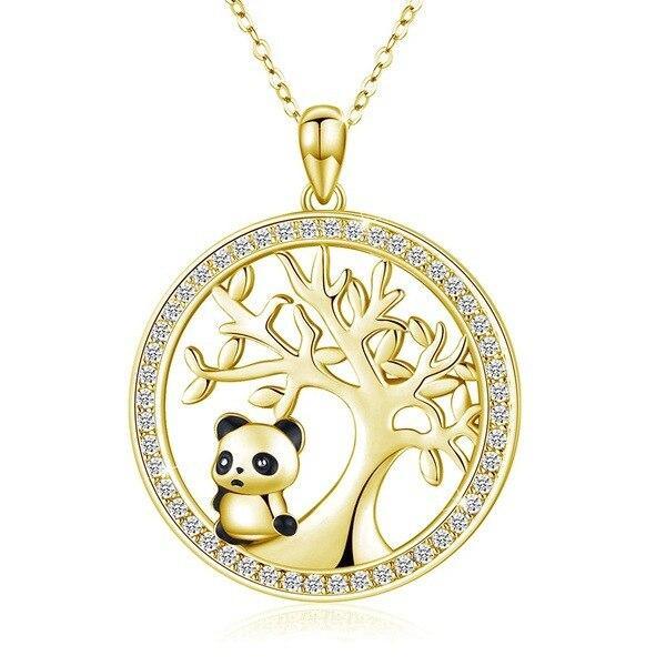 Panda Necklace Gold & Silver