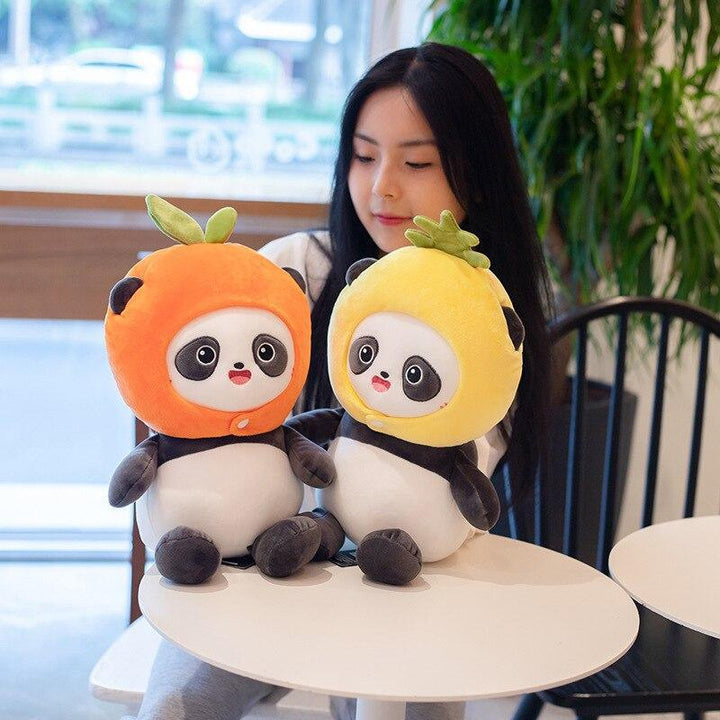 Panda Plush Dressed as a Fruit