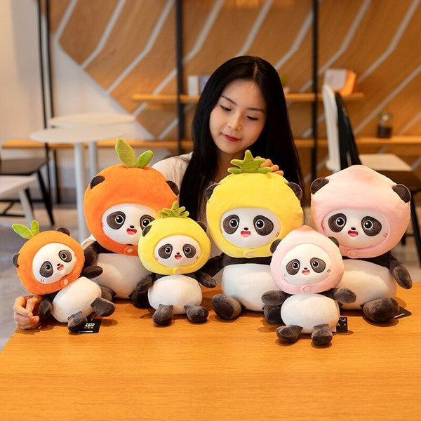 Panda Plush Dressed as a Fruit