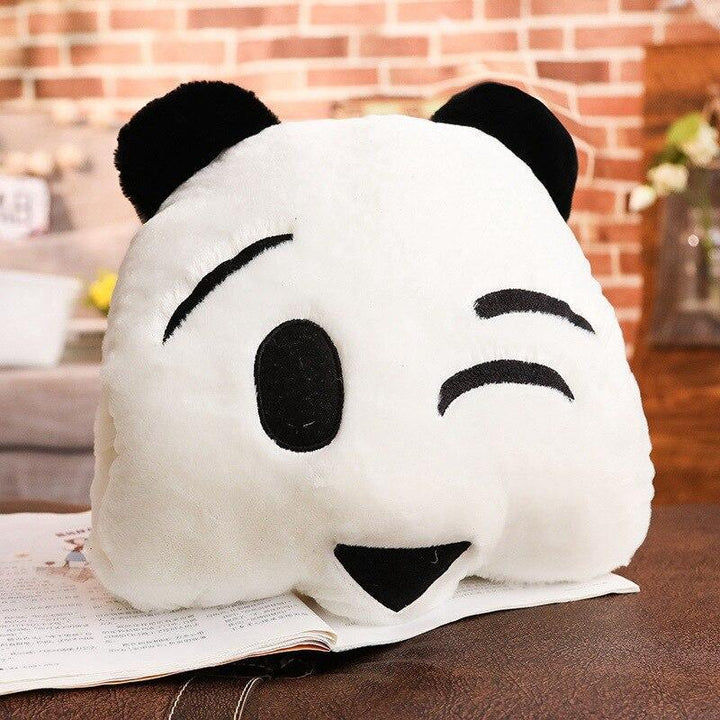 Panda Plush Emoji Cushion