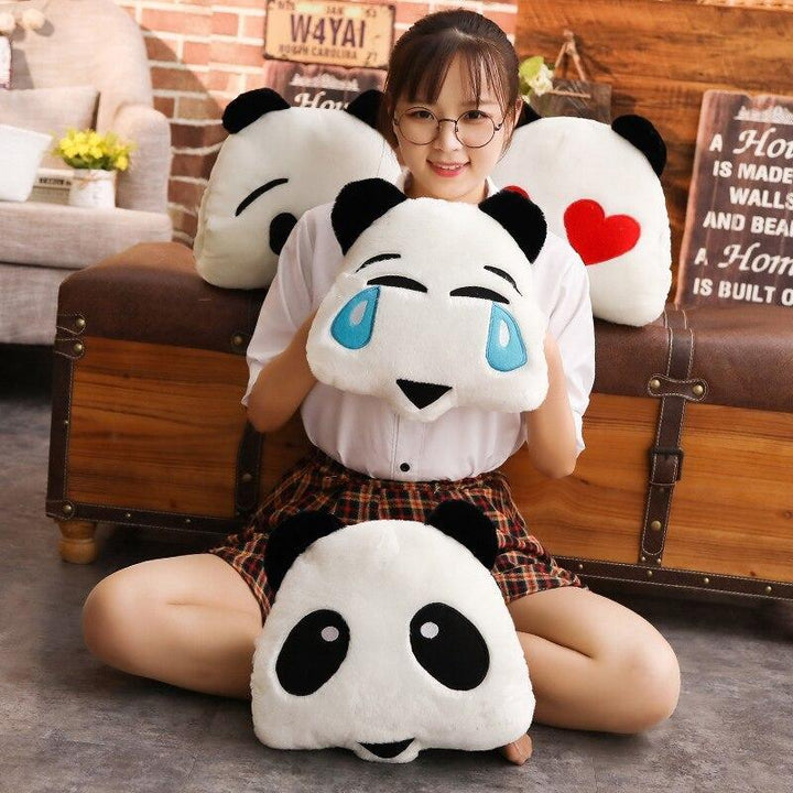 Panda Plush Emoji Cushion