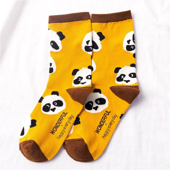 Panda Socks Yellow & Brown - PANDATOY