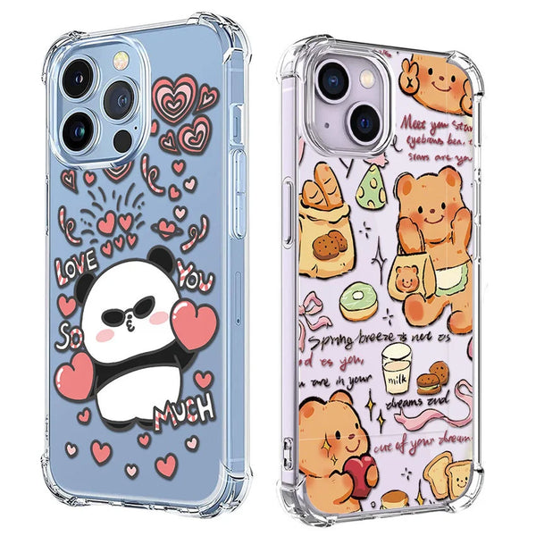 Cute Love Heart Panda Phone Case